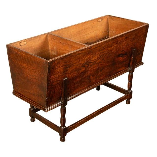 Antique Georgian Country 18th Century Elm Dough Bin Baker's Table Chest 1780 For Sale - Image 14 of 17