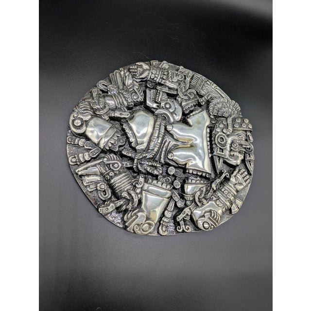 Mexican Aztec Coyolxauhqui Relief by d'Argenta (.925 Silver) For Sale - Image 3 of 7