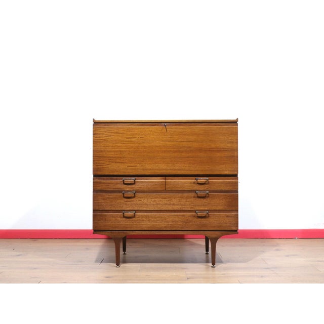 Mid 20th Century Mid Century Modern Vintage Teak Bar Cart Cocktail Cabinet Dry Bar by Meredew For Sale - Image 5 of 16