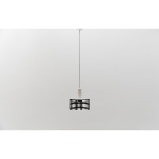 Metal Pendant Lamp in the style of Mathieu Mategot For Sale - Image 4 of 9