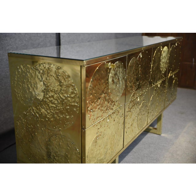 Wood Brass and Birch Sideboard from Justfurnituress SRL For Sale - Image 7 of 13