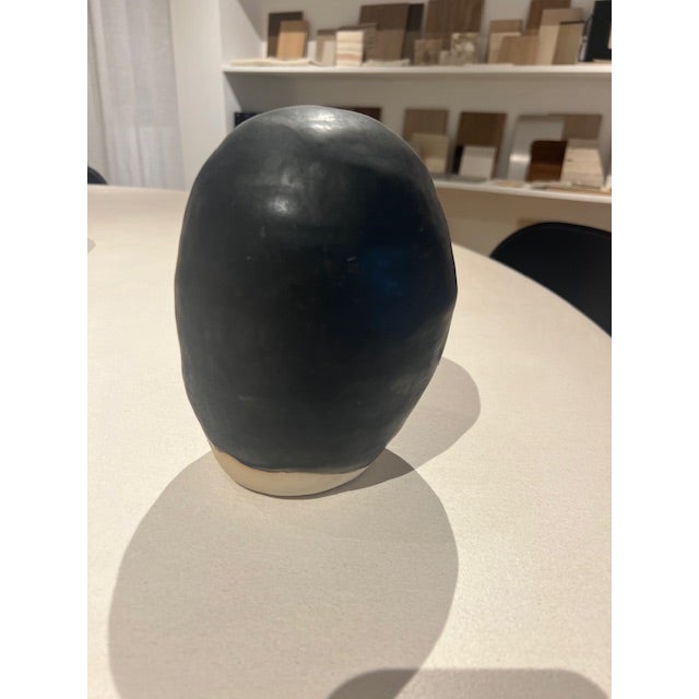 Dimensions: 5” w x 8” h Material: stoneware Finishing: unglazed Color: black Edition: one-of-a-kind