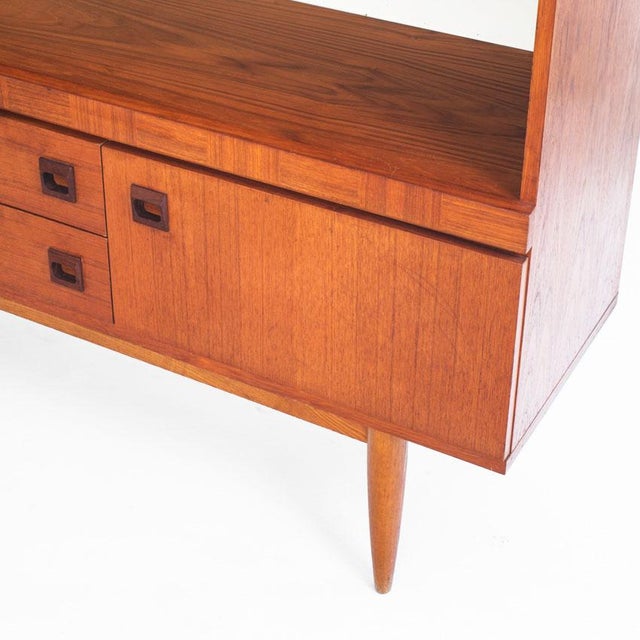 Tall Vintage Scandinavian Sideboard in Teak, France, 1960s For Sale - Image 10 of 14