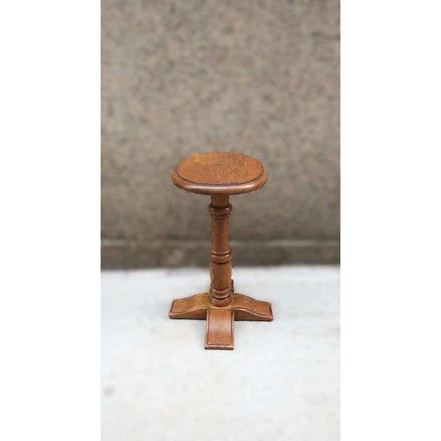 A French oak wood side or drinks table, circa early to mid-20th century, France. Made in France as marked (twice) on...