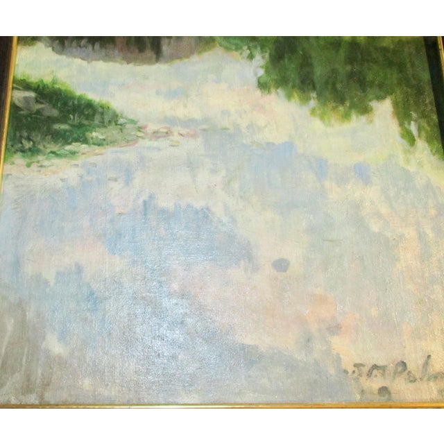 J M Palmer 1900 Landscape Arts and Crafts Oil Painting Dated 1900 For Sale - Image 4 of 9