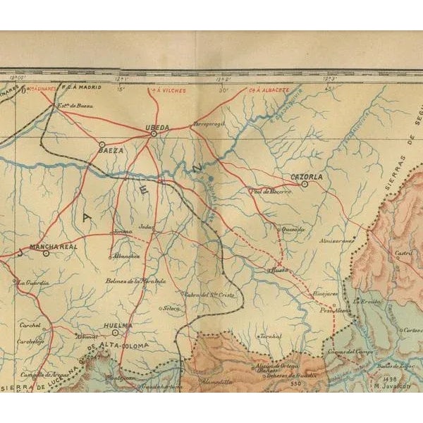 Cartographic Exploration of Andalusias Mountainous Province, 1902 For Sale - Image 3 of 8