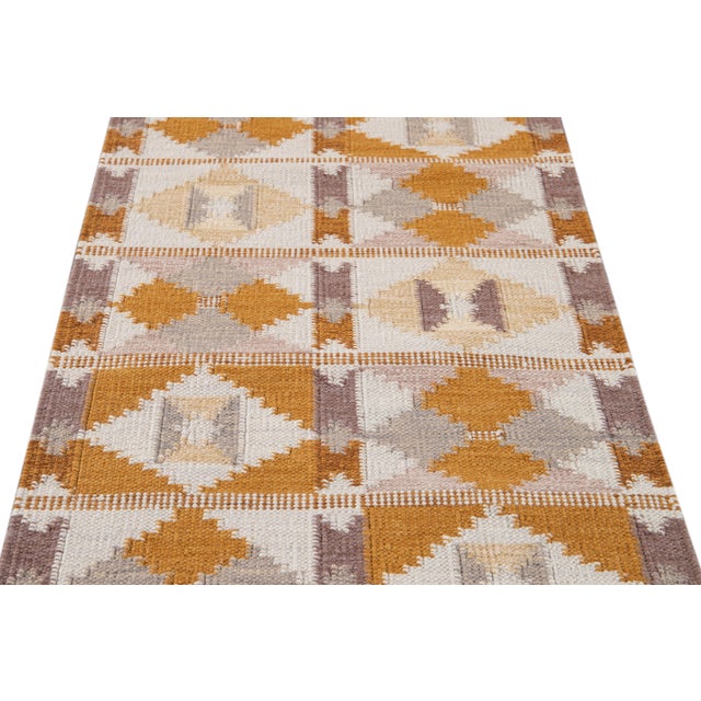 21st Century Modern Swedish-Style Wool Runner Rug For Sale - Image 9 of 12