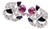 Cartier Beautes Du Monde White Gold Diamond Rubellite Onyx Earrings, Pair For Sale