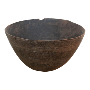 Dark Cacao Finish African Dough Bowl
