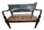 Hand-Carved Sunburst Rattan Bench – Colonial Elegance & Bohemian Charm For Sale