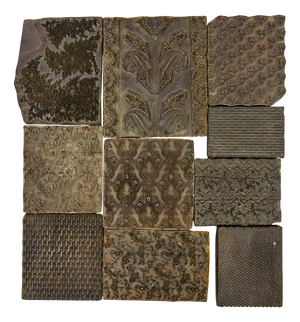 Fabric Printing Blocks from Liberty of London, 1890, Set of 10
