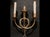 French Pair of Antique French Brass Two-Light Wall Sconces With Double Scroll Arms For Sale - Image 3 of 5