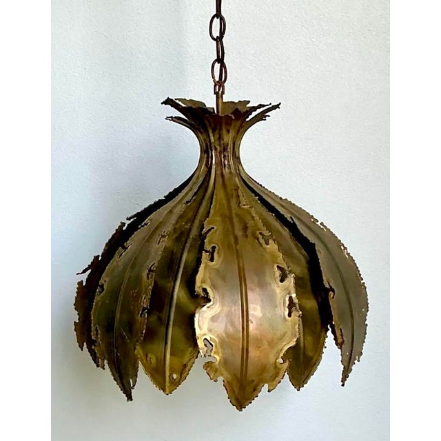 Vintage MCM Danish Holm Sorensen Torch Cut Chandelier For Sale - Image 12 of 12
