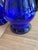 Large Striking Cobalt Blue Glass Candle Hurricanes or Vases- A Pair For Sale In Philadelphia - Image 6 of 7