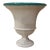 Vintage Deruta Italy White & Green Urn Shaped Vase For Sale