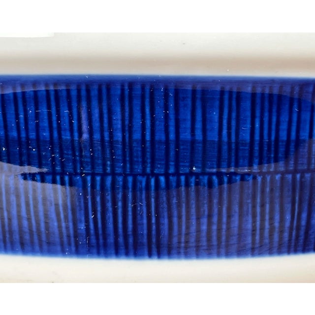 Mid-Century Modern Mid-Century Modern Swedish Koka Blue, Blau, Bla Series Bowl with Lid by Hertha Bengtson for Rörstrand, 1950s For Sale - Image 3 of 16