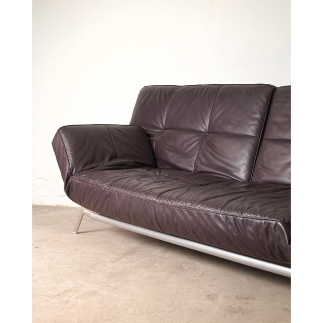 Vintage Leather Smala Sofa by Pascal Mourgue for Cinna, 2000 For Sale - Image 10 of 17