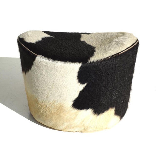 Stockholm Pouf in Cowhide by Niels Gammelgaard for Ikea For Sale - Image 5 of 5