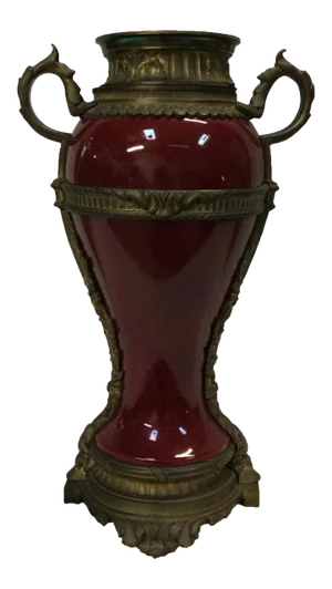 Bronze Mounted French Ceramic Urn