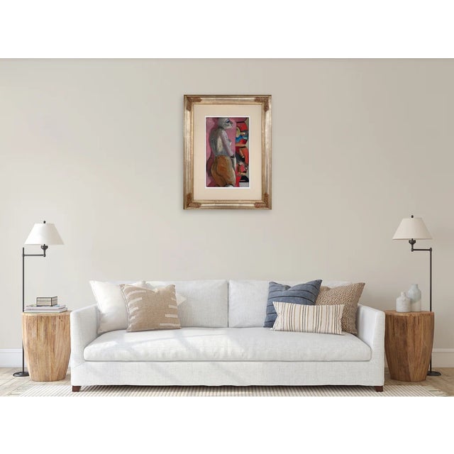 Contemporary Bruno Paoli "Death in the Theater" Original Italian Modern Theater Interior, 20th Century Florence Italy Fine Art Painting, Oil on Canvas, 19x26" For Sale - Image 3 of 8