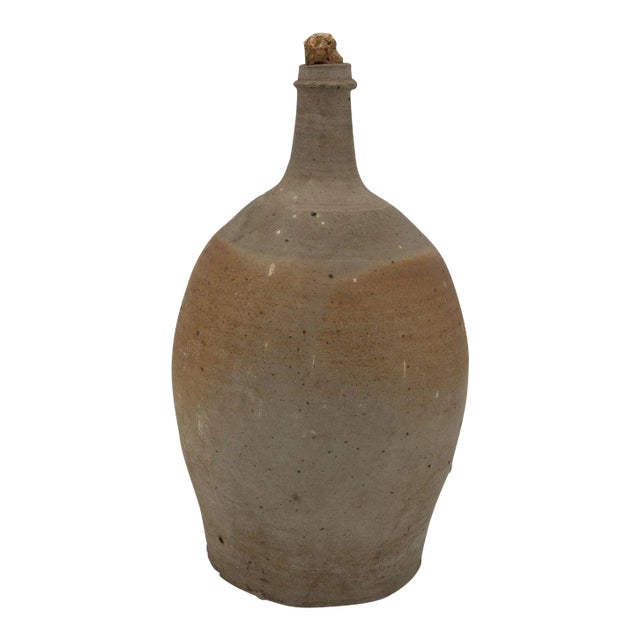 Normandy Earthenware Jug With Cork For Sale