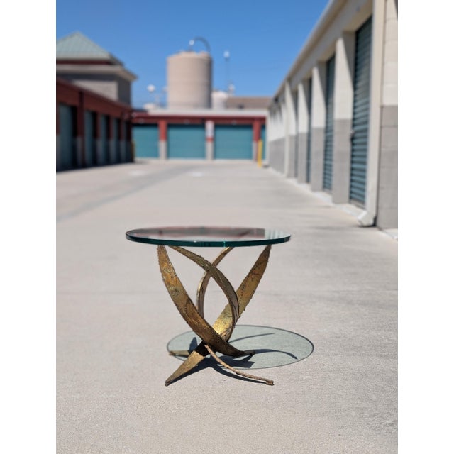 Metal Mid Century Torch Cut Sculptural Brutalist Side Table by Silas Seandel, C1970 For Sale - Image 7 of 10