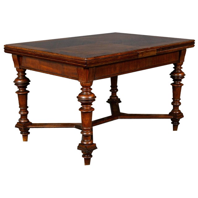 Vintage Wood Dining Table, Late 1800s For Sale