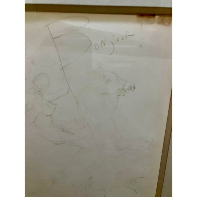 1970s Salvador Dali Original Drawing “Bonjour” For Sale - Image 5 of 9