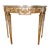 Late 20th Century Maitland-Smith Silver Leaf & Gilt Neoclassical Demilune Console Table For Sale