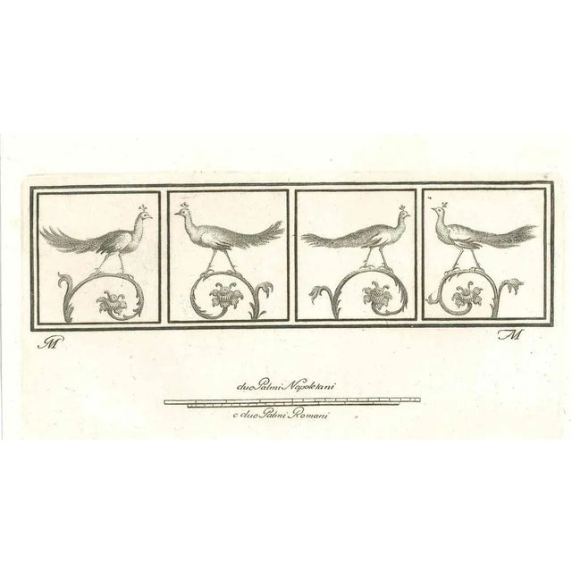 Ancient roman scene from the series "antiquities of herculaneum", is an original etching on paper realized by giovanni...