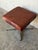 1970s Square Brown Leather Ottoman With Chrome Base Vintage Mid-Century Modern 1970s For Sale - Image 5 of 10