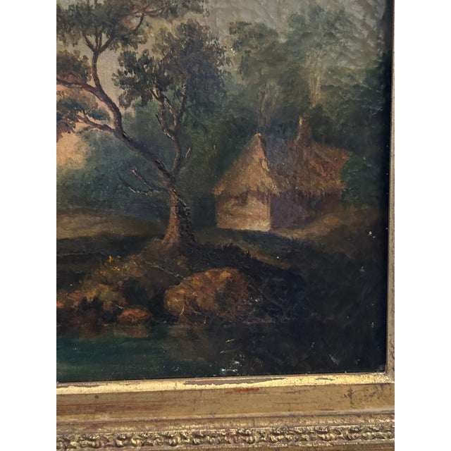 Mid 19th Century Antique English Painting on Canvas of a Landscape by A. K. Robinson. For Sale - Image 5 of 8