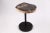 Contemporary Living Edge Petrified Wood Top W Black Metal Stand Accent Table or Side Table 62 For Sale - Image 3 of 5