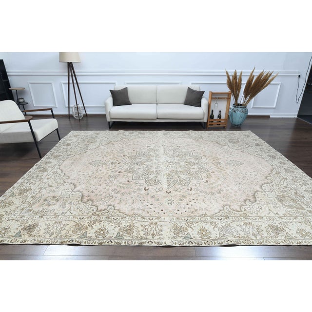 Vintage Persian Hand-Knotted area rug is a semi-antique vintage area rug. The '70s Eastern region of Anatolian's unique...