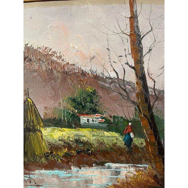 Aldo Pironti, Rural Scene, 20th Century, Oil on Canvas, Framed For Sale - Image 5 of 8