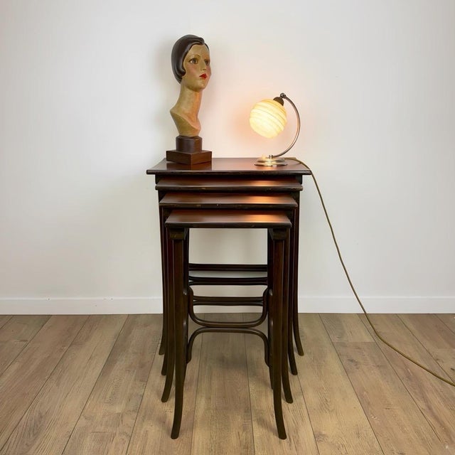 Art Nouveau No. 10 Nesting Tables by Michael Thonet for Thonet, 1900s, Set of 4 For Sale - Image 6 of 18