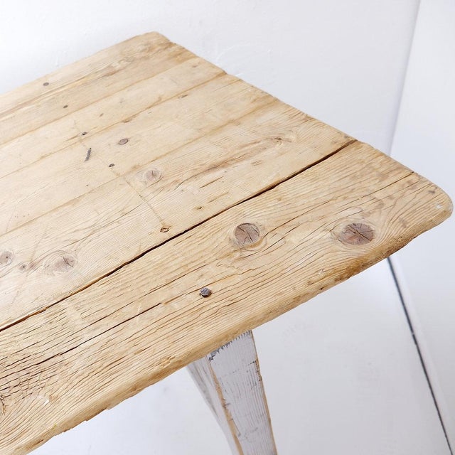 Large Wood Farmhouse Table, 1950s For Sale - Image 14 of 16