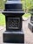 Large Antique Black Cast Iron Garden Urns on Pedestals, Pair, Circa 1900 For Sale - Image 15 of 18
