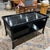 Baker Furniture Japanned Black Lacquered Coffee Table With Nickel Accents Marked on underside Red underglaze and black...