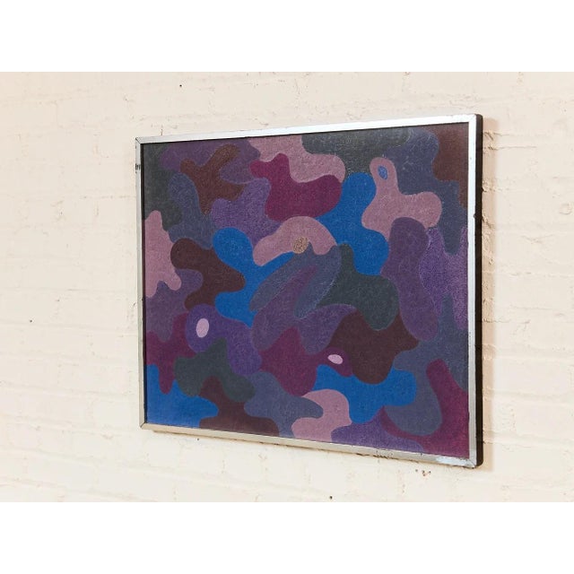 Mid 20th Century Mid 20th Century Purple Abstract Acrylic Painting by Stanley Donald Tschopp For Sale - Image 5 of 10