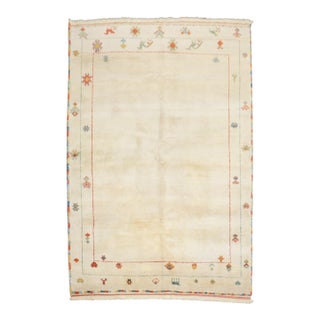 Modern Folk Art Persian Gabbeh, 5'5'' X 7'7'' For Sale