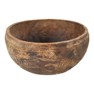 Early 20th Century Nupe Wood Bowl Nigeria For Sale