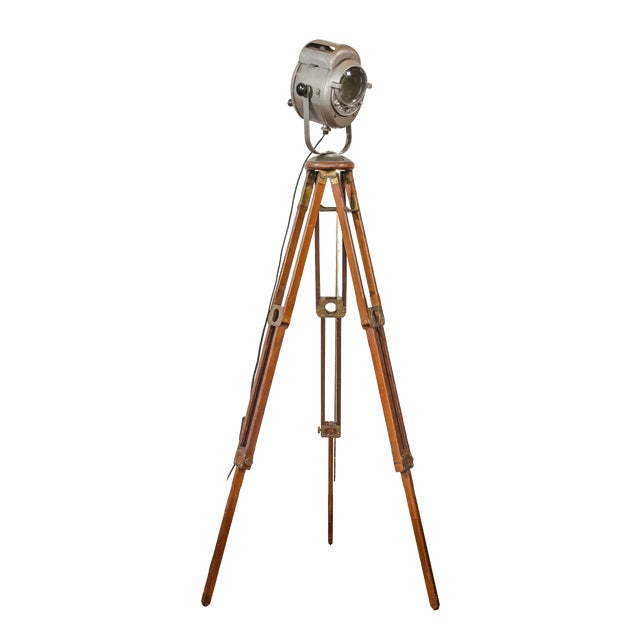 Vintage French Theater Spotlight Floor Lamp, 1950s For Sale