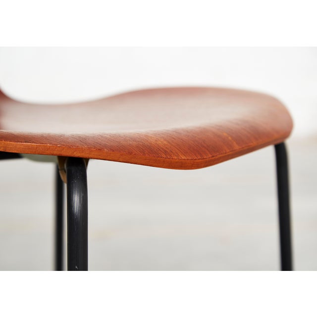 Brown Model 3103 Hammer Chairs by Arne Jacobsen for Fritz Hansen, 1964, Set of 4 For Sale - Image 8 of 18