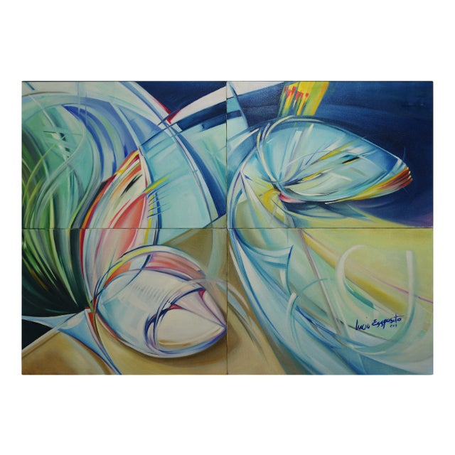 Lucio Esposito, Energy in Motion Tetraptych, 2011, Oil on Canvas For Sale