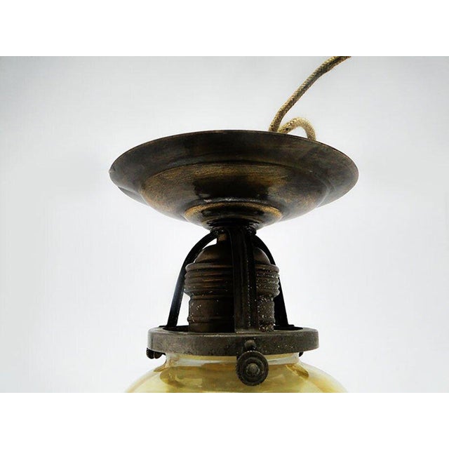 Early 20th Century Glass Pendant Lamp For Sale - Image 9 of 11