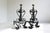 Antique Hand-Forged Wrought Iron Andirons, 1890s, Set of 2 For Sale - Image 12 of 13