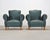Early 20th Century Pair of 20th Century French Art Deco Period Green Club Chairs For Sale - Image 5 of 17