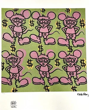 Keith Haring, Andy Mouse, Lithograph