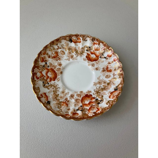 Victorian Vintage Embassy Ware Victorian Rust Tea Cup, Saucer & Side Plate Trio For Sale - Image 3 of 5